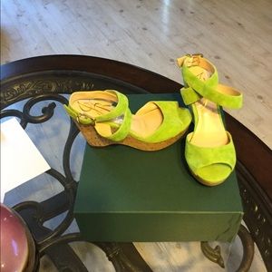 Lime Green Wedge Shoe